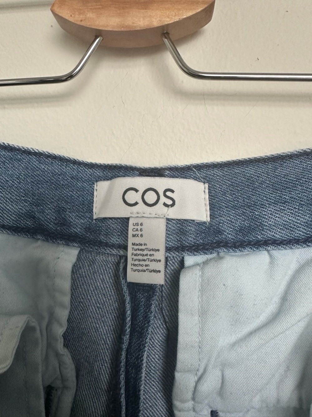 COS ($169) High Waisted Wide Leg Jeans | Minimalist Pleated Front Denim | Size 6 - Picture 9 of 16